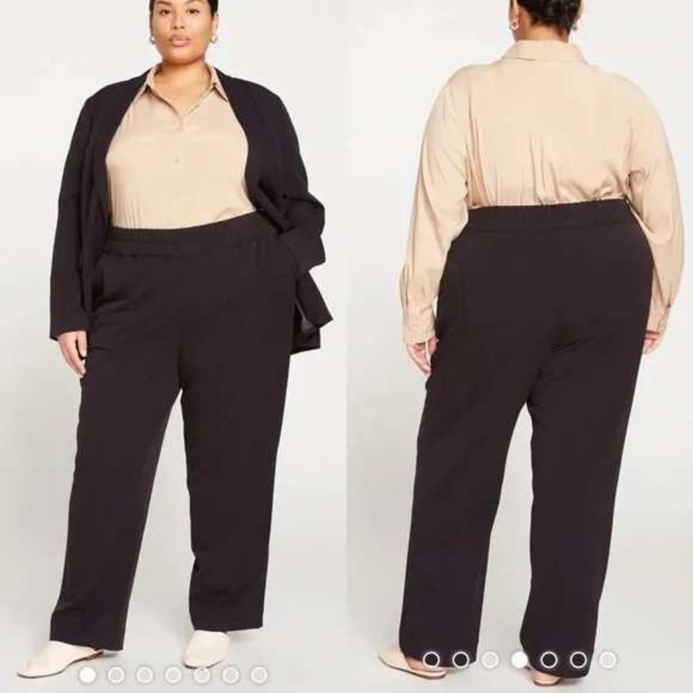 Universal‎ Standard Eden Twill Pull-On Pants Black Tapered Sz 18-20 NWT Casual